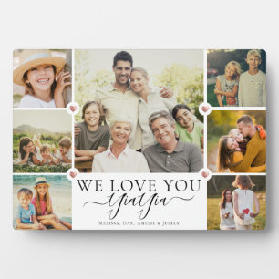 Moderne Liebe YiaYia-Familienfoto Collage Fotoplatte