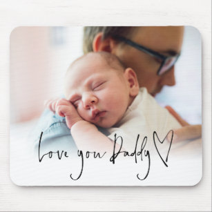 Moderne Liebe You Daddy Script Name Foto Overlay Mousepad