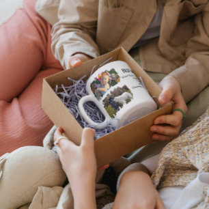 Moderne Liebe zu Opa Personalisierte Fotocollage Jumbo-Tasse