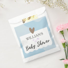 Moderne Light Blue Little Star Baby Dusche Geschenktütchen