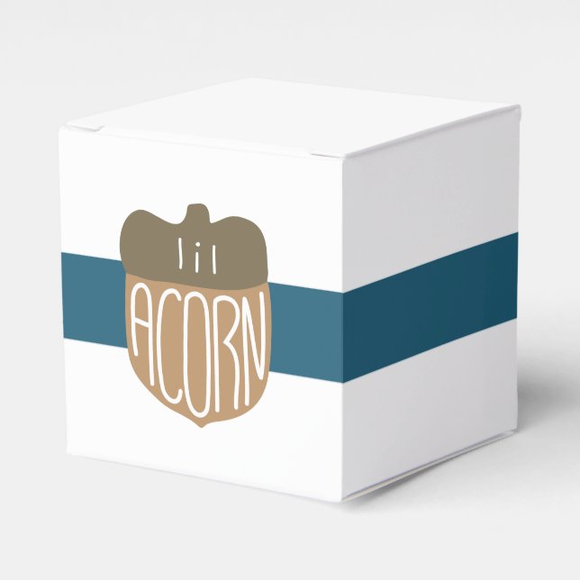 Moderne Lil Acorn Babydusche Geschenkschachtel (Vorderseite)
