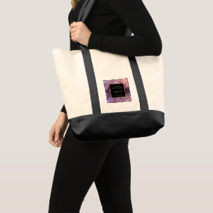 Moderne lila Amethyst professionelle Werbeartikel Tragetasche