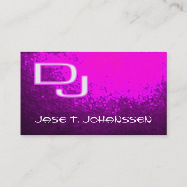 Moderne Lila Berufliche DJ Business Card Visitenkarte (Vorderseite)