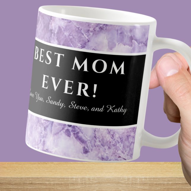 Moderne Lila "Beste Mutter aller Zeiten" Muttersch Kaffeetasse (Von Creator hochgeladen)
