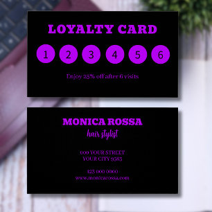 Moderne, Lila Black Loyalty Cards