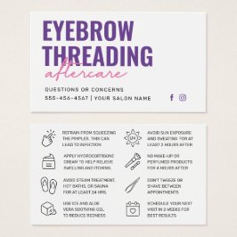 Moderne Lila, einfache Eyebrow-Threading-Nachsorge