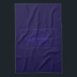 Moderne Lila Farben | Cooler Name und Monogramm Geschirrtuch<br><div class="desc">Moderner mit Monogramm Name oder Marke.</div>