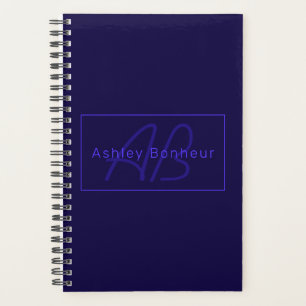Moderne Lila Farben   Cooler Name und Monogramm Planer