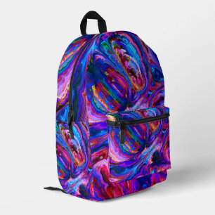 Moderne Lila Farbpalette Bedruckter Rucksack