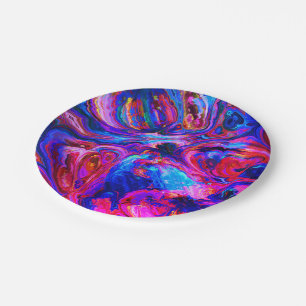 Moderne Lila Farbpalette Pappteller
