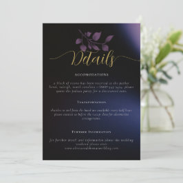 Moderne, Lila florale Hochzeitskarte Einladung