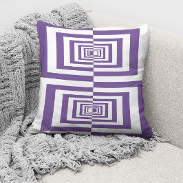 Moderne Lila Geometrie Kissen