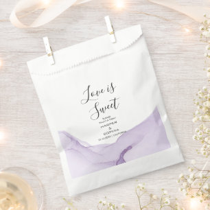 Moderne Lila Hochzeit Geschenktütchen