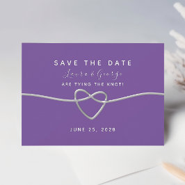 Moderne Lila Hochzeit rettet das Datum Save The Date