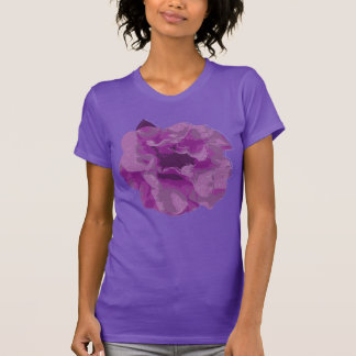 Moderne lila Kamelie-Blumen-T-Shirt T-Shirt