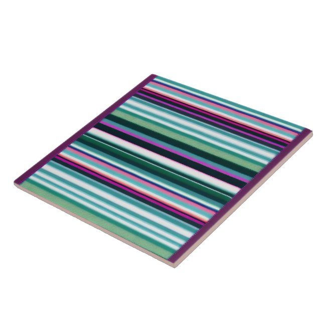Moderne Lila Kollektion von grünen Streifen Fliese (Seite)