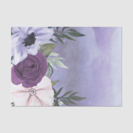 Moderne Lila Lavendel-Wasserfarbenhochzeit Seidenpapier
