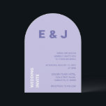 Moderne Lila Lavendeleinladung Einladung<br><div class="desc">An der Vorderseite dieser modernen Hochzeitseinladungskarte befindet sich eine lila und weiße Schrift mit einem lila hellen Hintergrund. Auf der Rückseite der Karte befindet sich ein schlichter Lavendel lila. Eine schöne Hochzeitseinladungskarte,  die einfach online personalisiert werden kann,  bevor sie bestellt wird.</div>