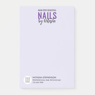 Moderne Lila Lila-Logo NAGELTECHNIKERIN Post-it Klebezettel