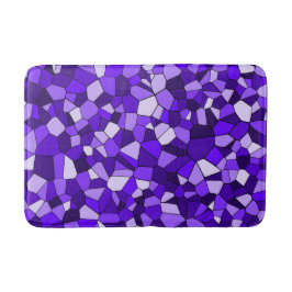Moderne Lila Mosaik geometrisch Badematte