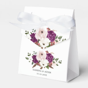 Moderne Lila Pflaumenblütenblüte Geschenkschachtel