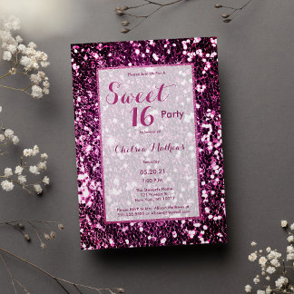 Moderne lila Pink-Girly-TrendFortsetzung in Sweet  Einladung