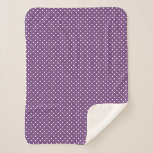 Moderne Lila Polka Dots Sherpadecke