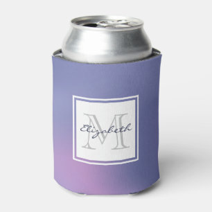 Moderne Lila-rosa Abstrakte Monogramm Dosenkühler