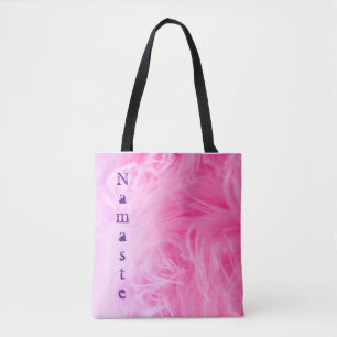 Moderne, Lila-rosa-farbene Namensvorlage Tasche