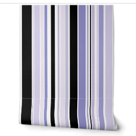 Moderne Lila Streifen Schwarz, Weiß und Lilac Tapete
