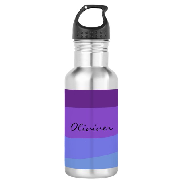 Moderne Lila Tone-Wüste Edelstahlflasche (Vorderseite)