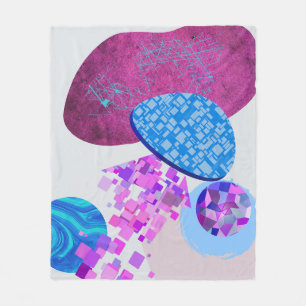 Moderne lila und zyklische Formen Fleecedecke