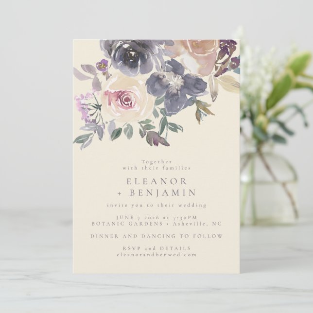 Moderne Lila Wasserpfeife Einladung (Stehend Vorderseite)