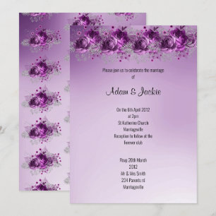 Moderne Lilac Lila floral ELEGANT WEDING Einladung