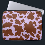 Moderne Lilac-Lila und braune Kuhhautdrucke Laptopschutzhülle<br><div class="desc">Moderne, trendige Kuhhaut in Pastellfarben lila, Lavendel, lila. Stilvolle Kuh für ein modernes Cowgirl.</div>