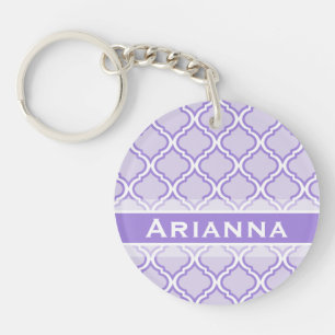 Moderne Lilac Purple Marocain Trellis