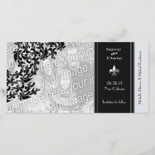 Moderne Lilie Save the Date Fotokarte