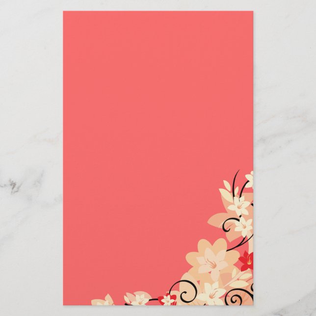 Moderne Lillie Briefpapier (Vorderseite)