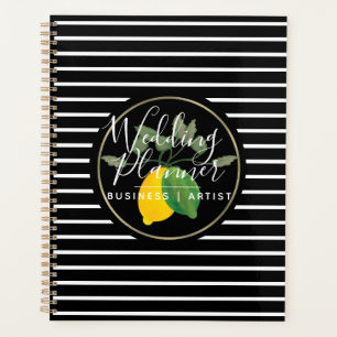 Moderne Limette-Zitronen-Aquarell-Logo-Folie-Rand- Planer