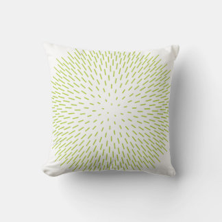 Moderne Limettengrüne Sunburst-Dash-Abstrakt-Geome Kissen