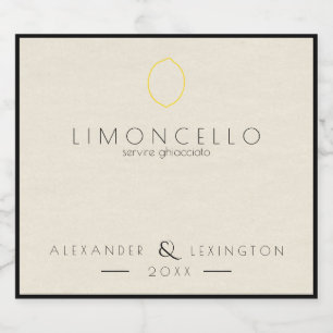 Moderne Limoncello Gastgeschenk Hochzeit Kleine Fl Bierflaschenetikett