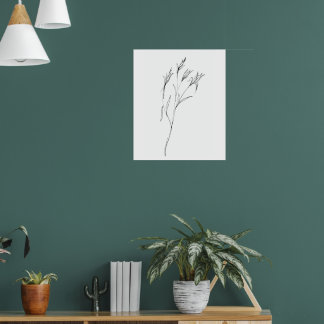 Moderne Line-Art-Blume elegante stilvolle Ästhetik Poster