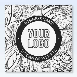 Moderne Line Artwork & Ihr Logo mit bearbeitetem T Magnet