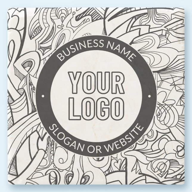 Moderne Line Artwork & Ihr Logo mit bearbeitetem T Steinuntersetzer (Von Creator hochgeladen)