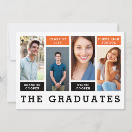 Moderne Linien Ankündigung von Abschluss-Geschwist