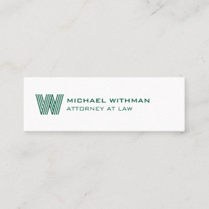 MODERNE LINIEN-MONOGRAMM-GESCHÄFTSLOGO MINI VISITENKARTE