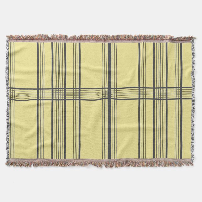 Moderne Linien schwarz auf gelb Decke (Vorderseite)