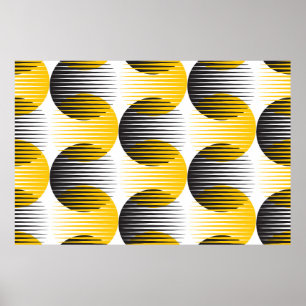 Moderne Linien und kreisgeometrisch nahtlose Muste Poster