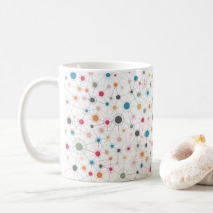 Moderne Linien und Punkte Kaffeetasse