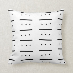Moderne Linien und Punktegemustertes Throw-Kissen Kissen